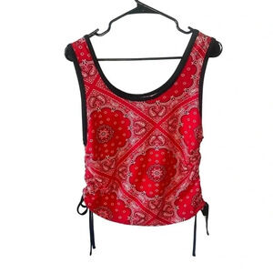 Paisley Tank Tops for Women Adjustable Crop TopSize XXL : No Boundaries